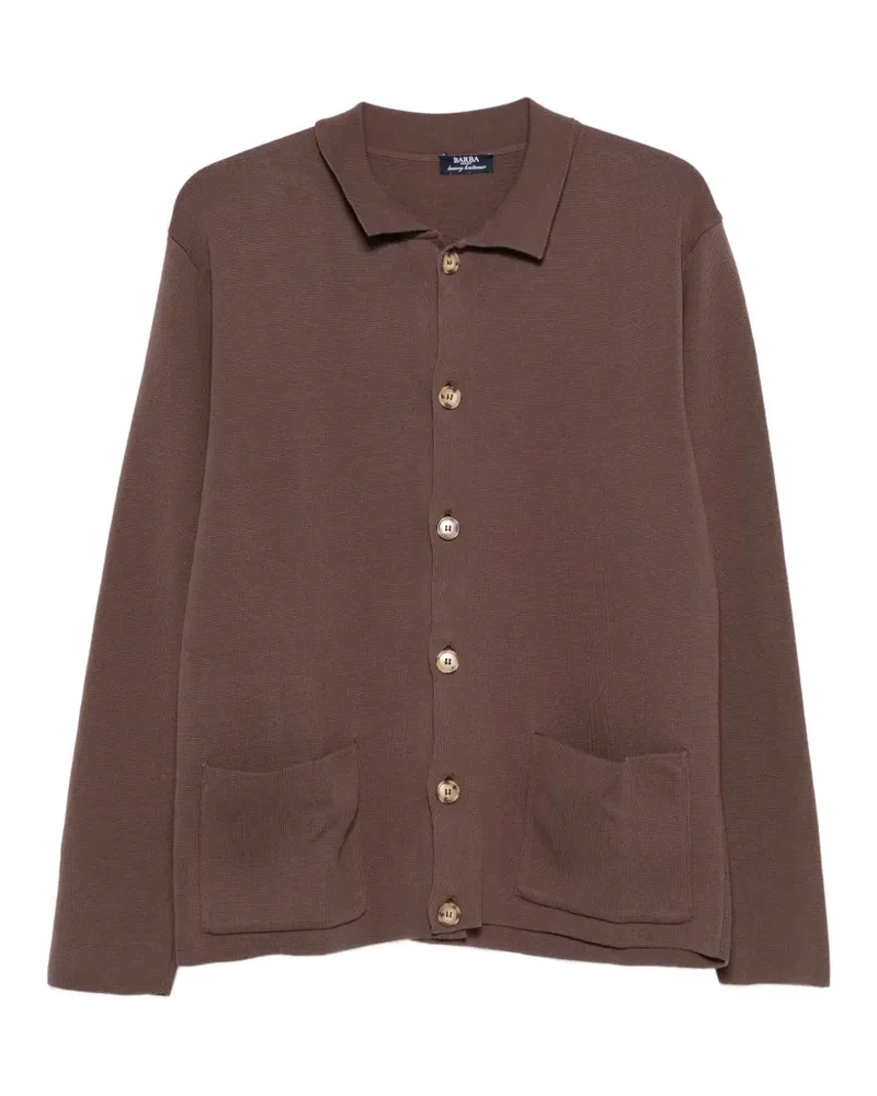 BARBA button patch-pocket cardigan - Braun Braun