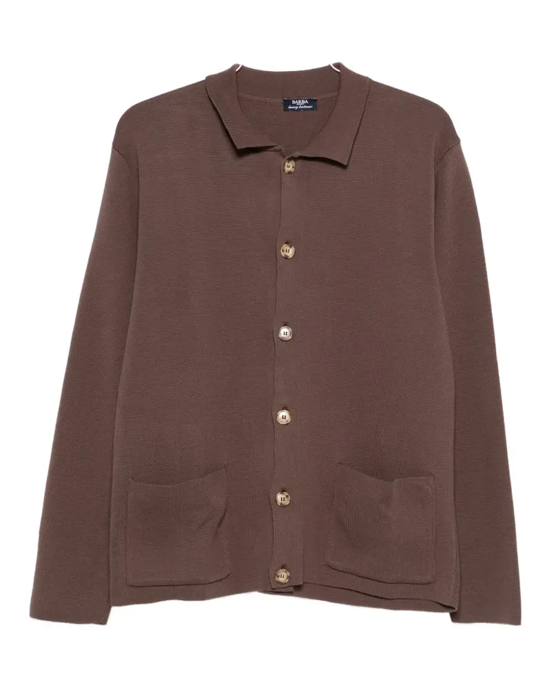 BARBA button patch-pocket cardigan - Braun Braun