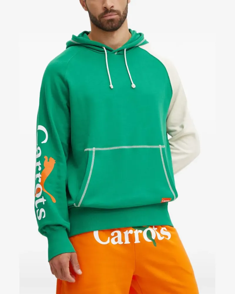 Puma x Carrots Hoodie in Colour-Block-Optik - Grün Grün