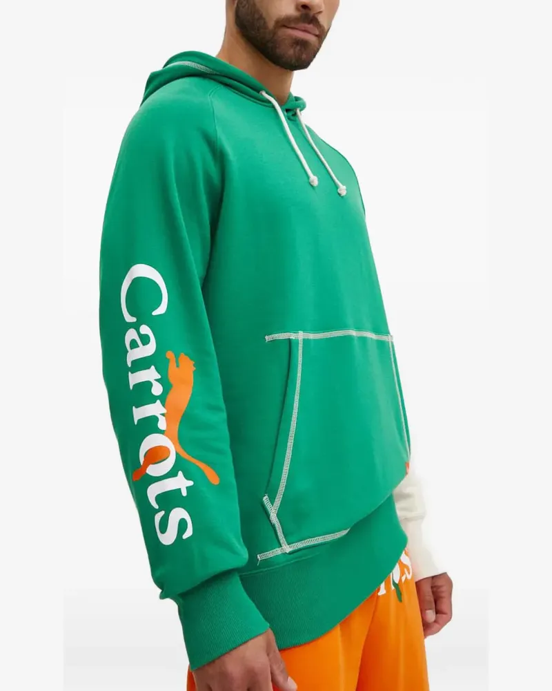 Puma x Carrots Hoodie in Colour-Block-Optik - Grün Grün