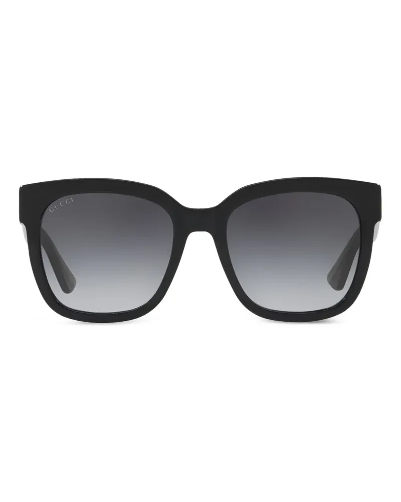 Gucci Sonnenbrille mit Webstreifen - Schwarz Schwarz