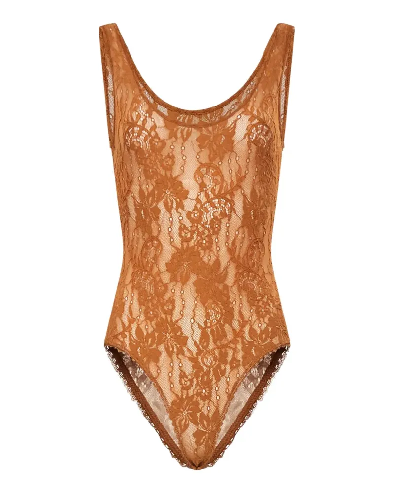 Zimmermann floral-lace body - Braun Braun