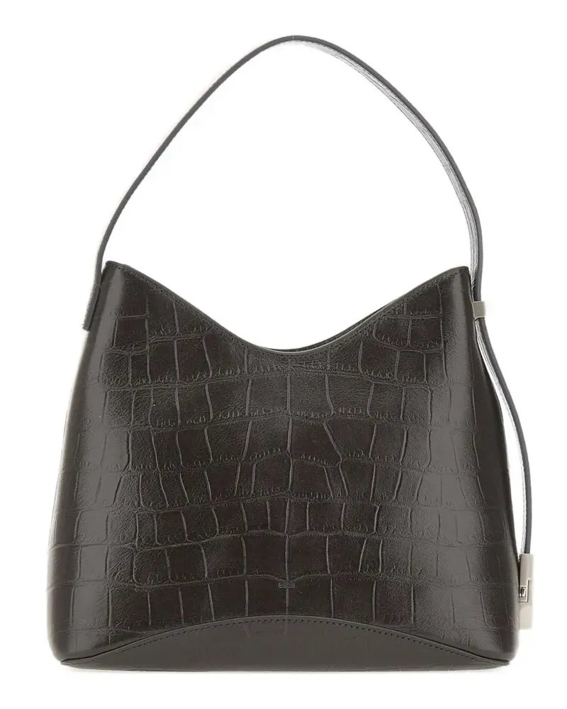 OSOI Schultertasche in Kroko-Optik - Braun Braun