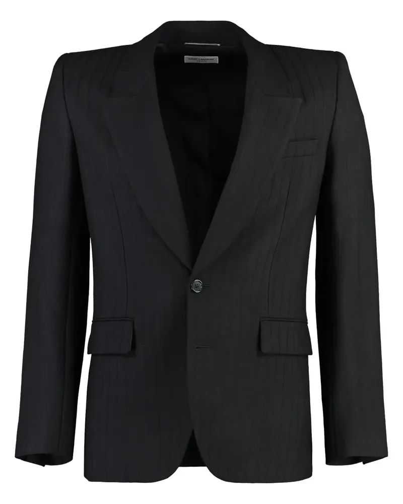 Saint Laurent Sakko mit Streifen - Schwarz Schwarz