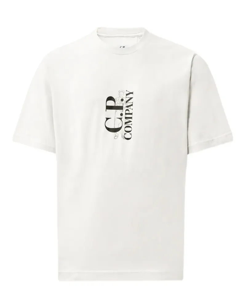 C.P. Company T-Shirt mit Logo 30/1 - Nude Nude