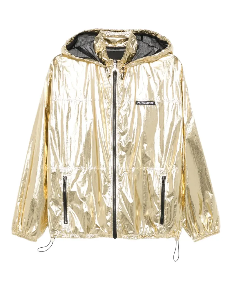 Patrizia Pepe Kapuzenjacke in Glanzoptik - Gold Gold