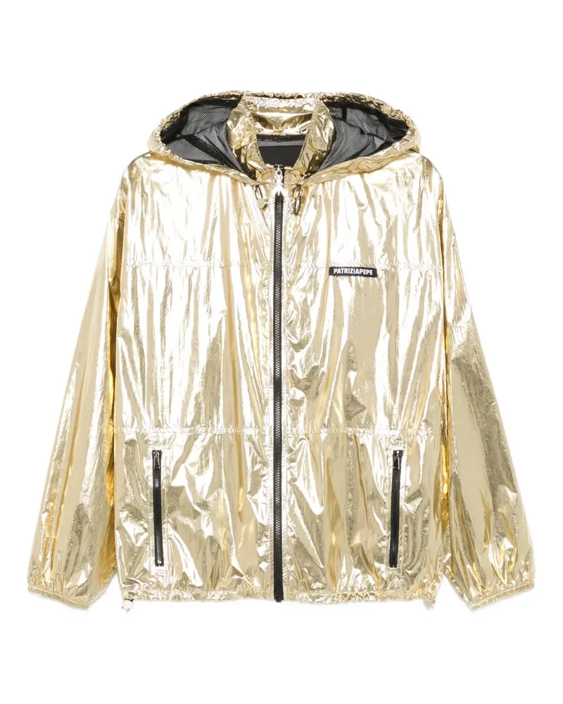 Patrizia Pepe Kapuzenjacke in Glanzoptik - Gold Gold
