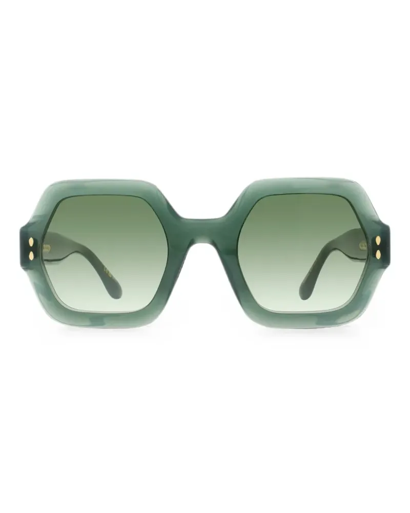 Isabel Marant Ely geometric-frame sunglasses - Grün Grün