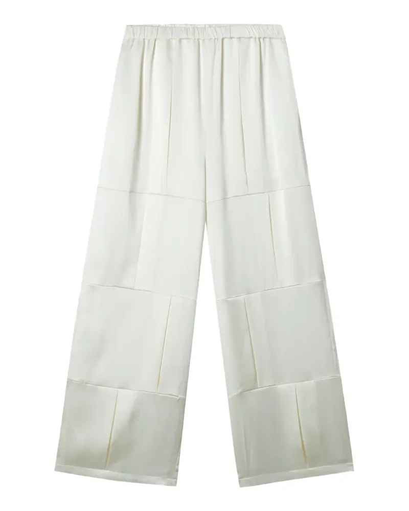 ENFÖLD patchwork-design palazzo pants - Weiß Weiß