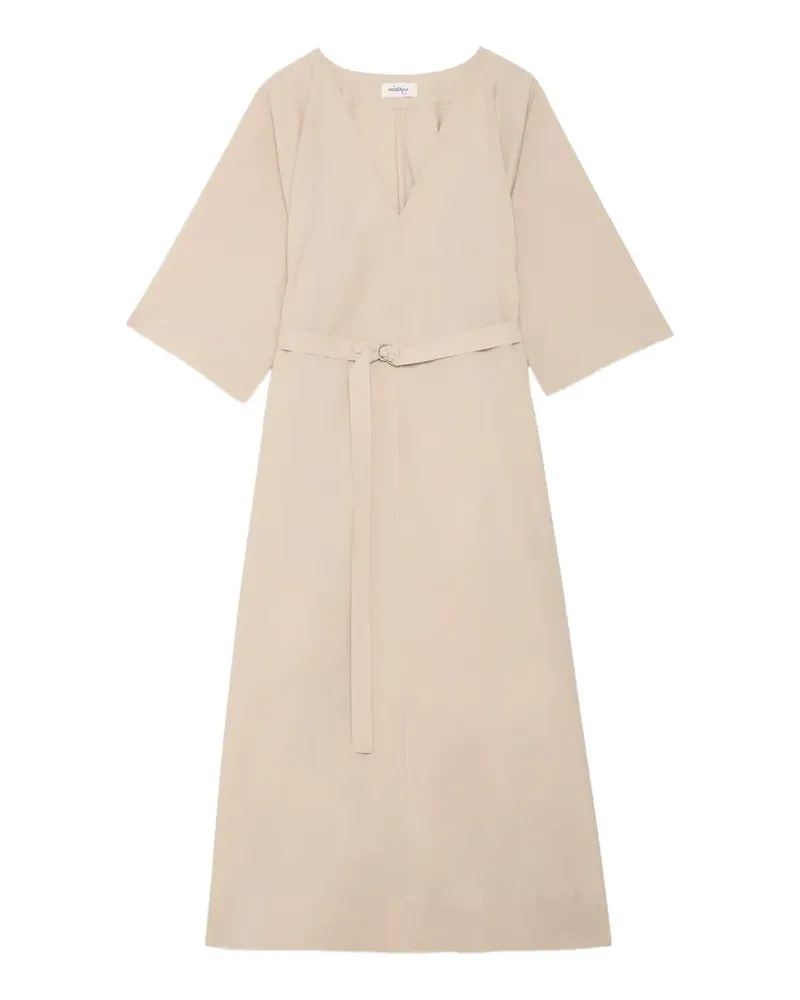 ottod’Ame belted v-neck dress - Nude Nude