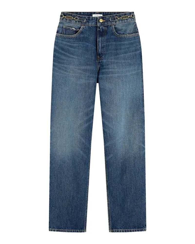 Tommy Hilfiger chain-detail whiskered jeans - Blau Blau