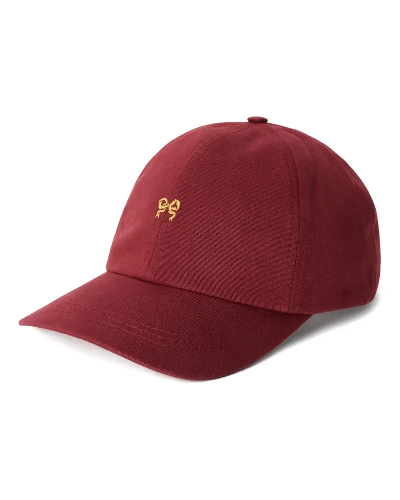 Soulland lace-embroidered baseball cap - Rot Rot