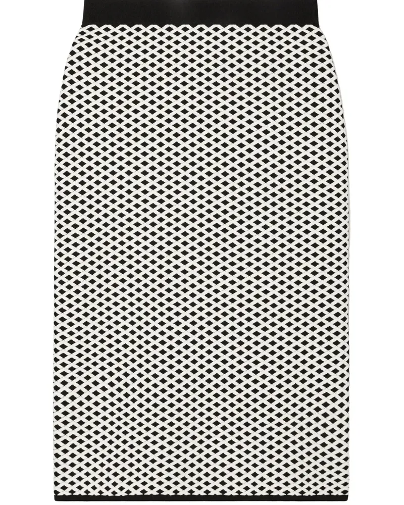 Tory Burch Rock mit Jacquardmuster - Schwarz Schwarz