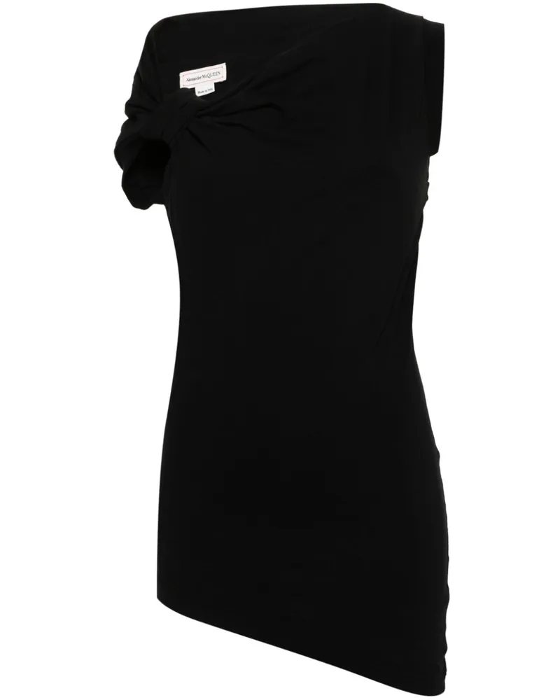 Alexander McQueen Asymmetrisches Tanktop - Schwarz Schwarz