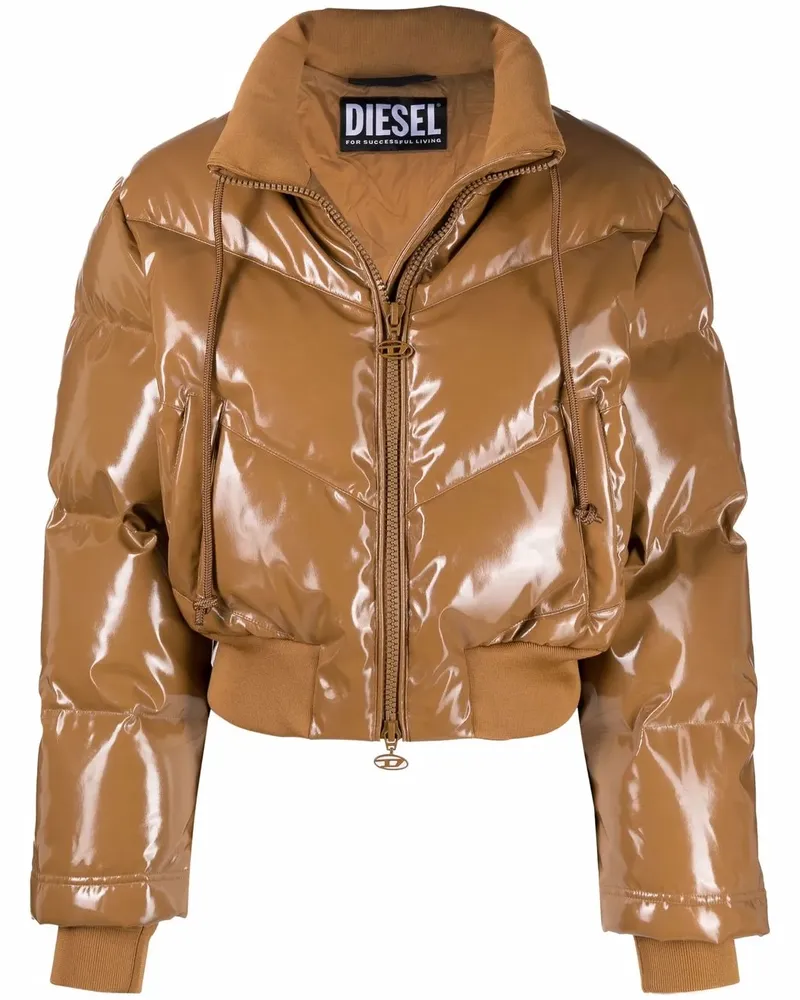Diesel Gefütterte Cropped-Jacke - Braun Braun