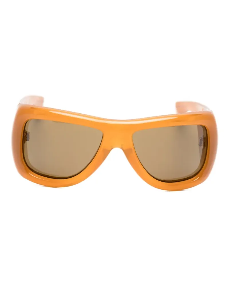 Saint Laurent Howl rectangle-frame sunglasses - Nude Nude