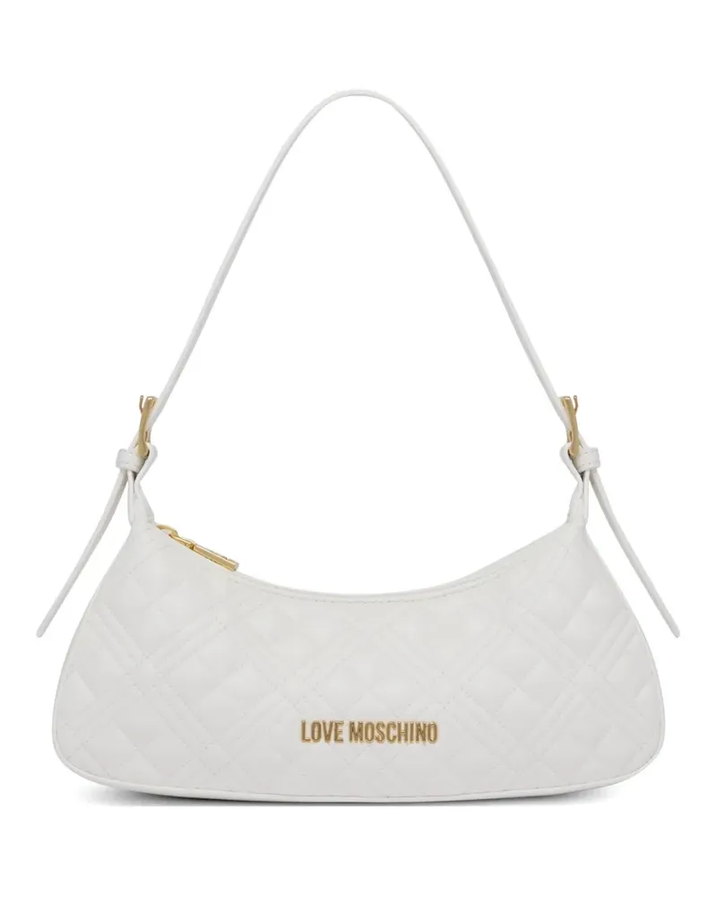 Moschino Gesteppte Schultertasche - Weiß Weiß