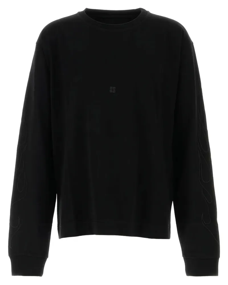 Givenchy T-Shirt mit Flammen-Print - Schwarz Schwarz