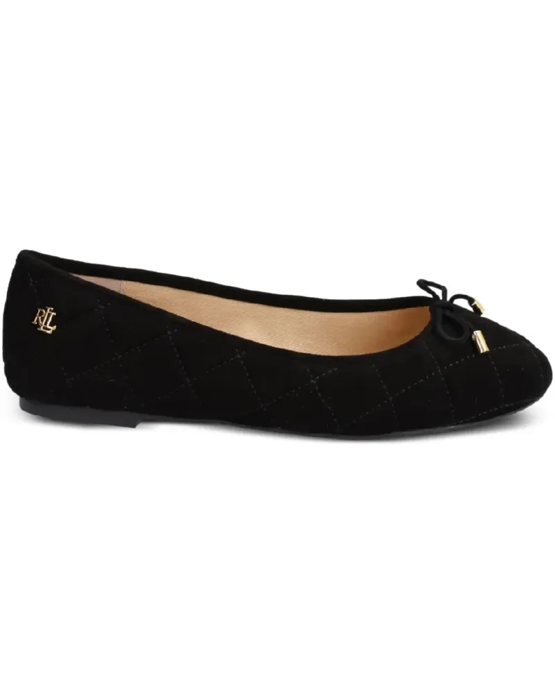 Ralph Lauren Ballerinas mit Schleifendetail - Schwarz Schwarz
