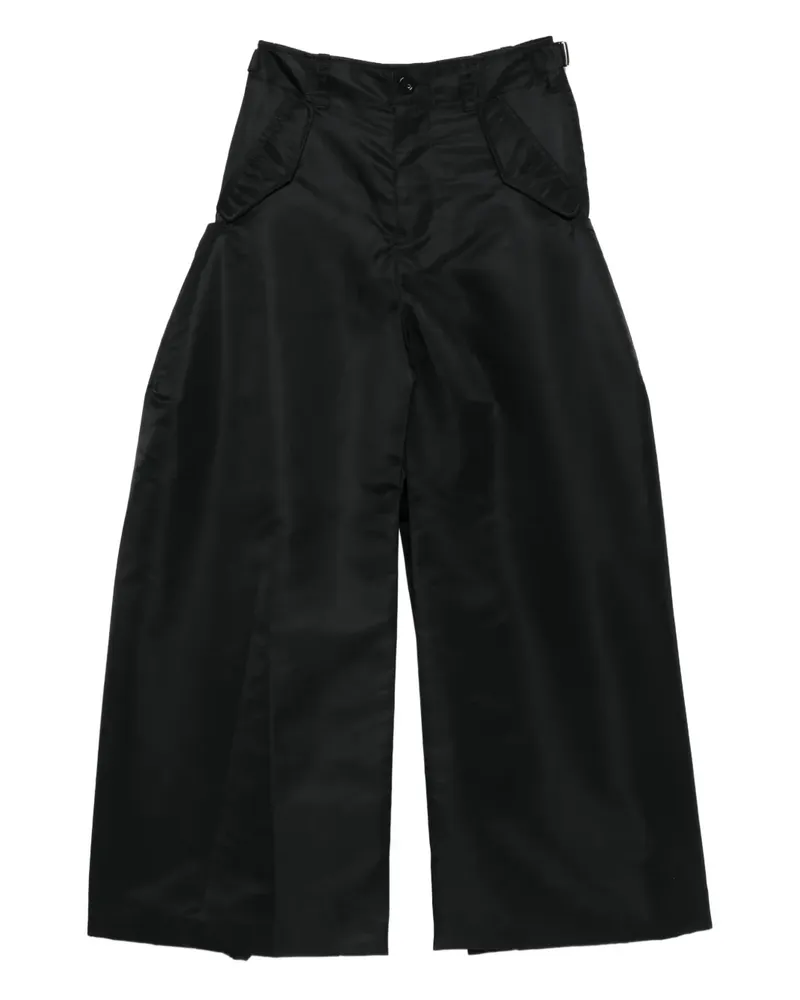 Sacai Weite Hose mit Schnallendetail - Schwarz Schwarz
