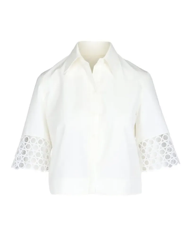 Akris boxy eyelet blouse - Weiß Weiß