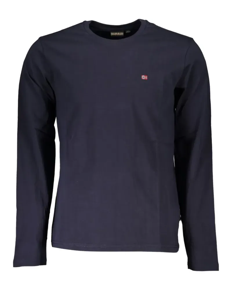 Napapijri Langarmshirt mit Logo - Blau Blau