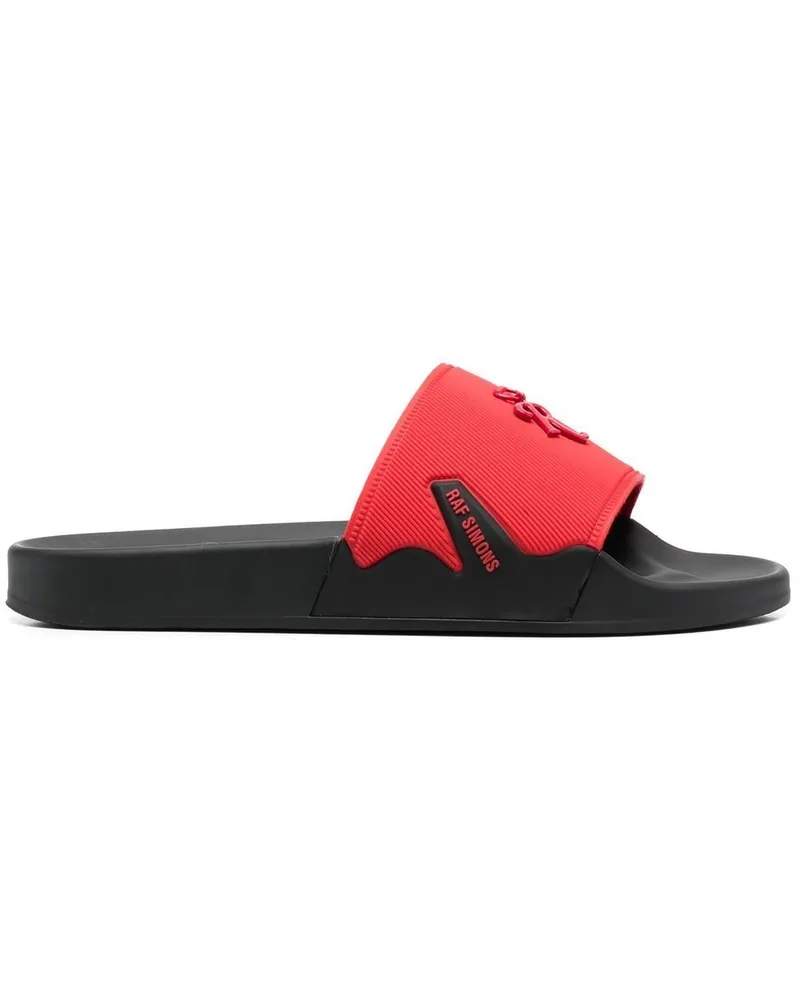 Raf Simons Pantoletten mit Logo-Prägung - Rot Rot