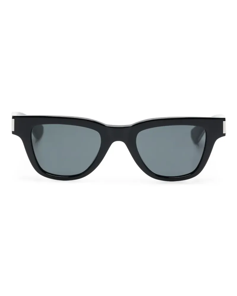 Saint Laurent Sonnenbrille mit eckigem Gestell - Schwarz Schwarz