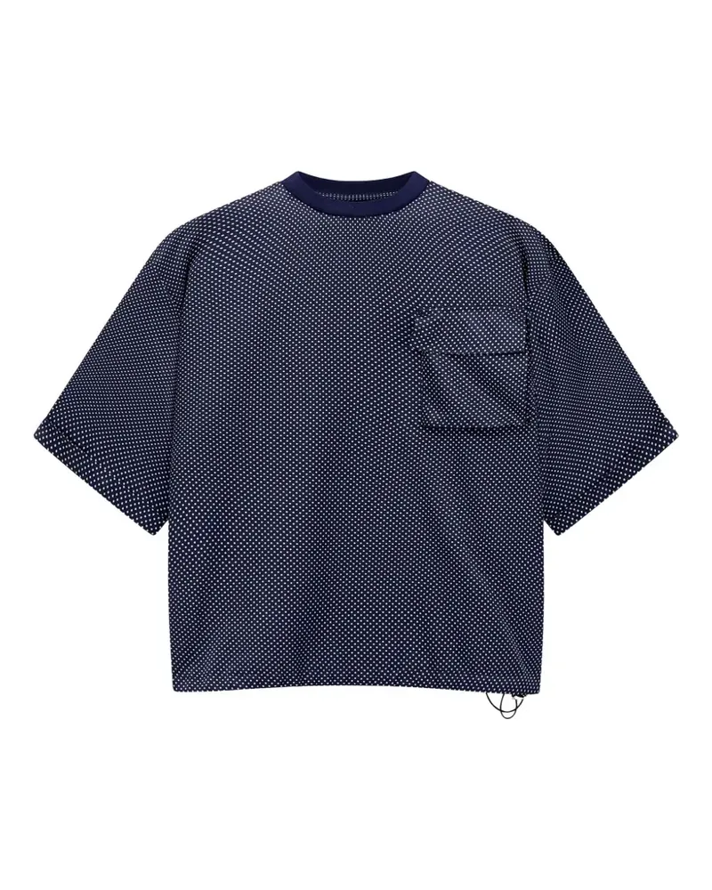 Giorgio Armani T-Shirt mit Mikro-Punktemuster - Blau Blau