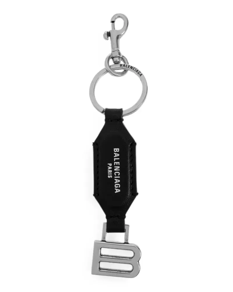 Balenciaga Schlüsselanhänger mit B-Logo - Schwarz Schwarz