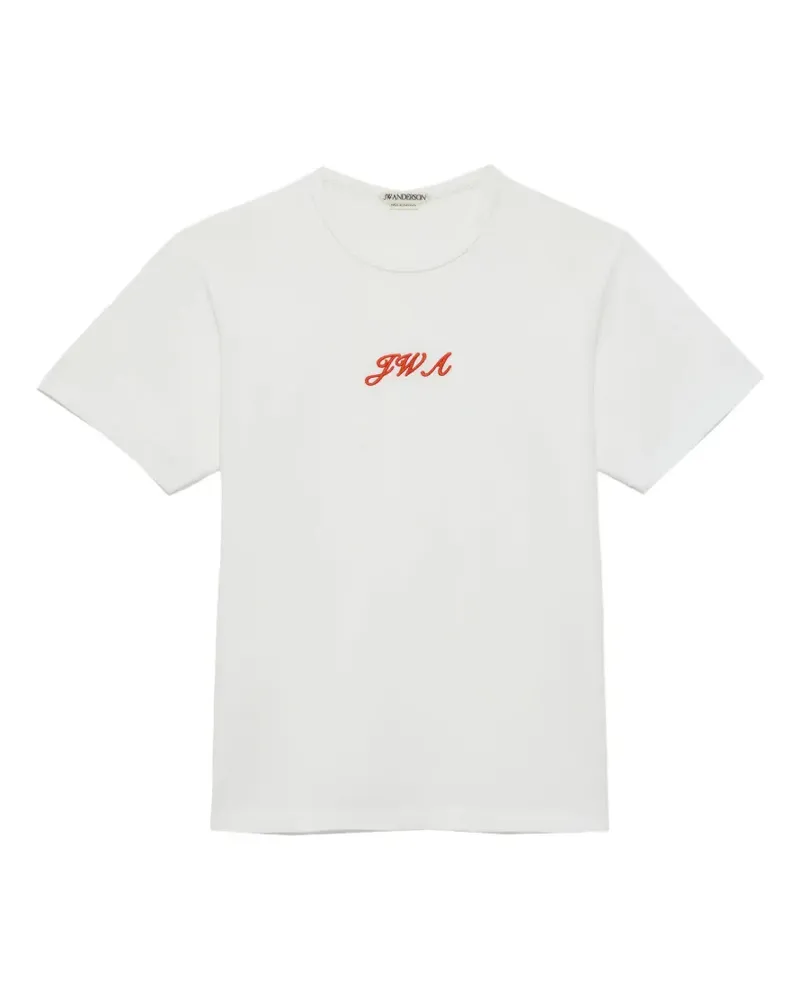 J.W.Anderson logo-embroidered T-shirt - Weiß Weiß