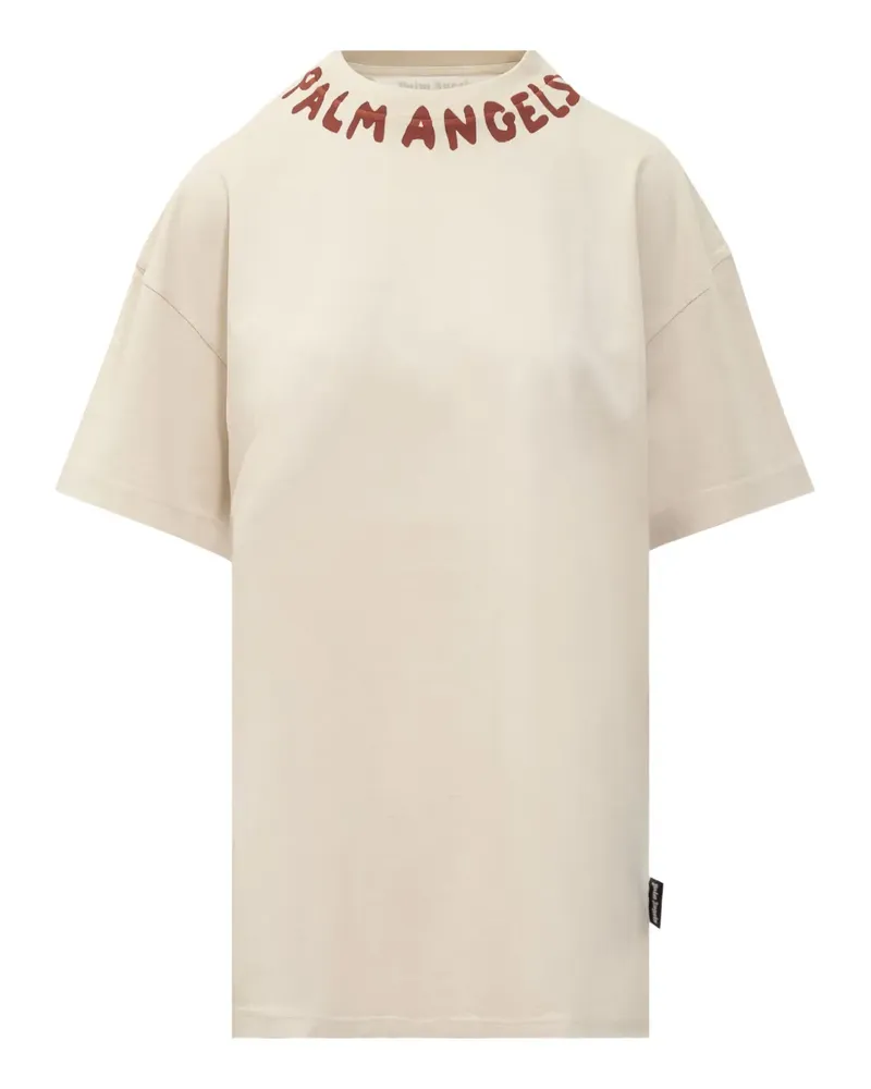 Palm Angels T-Shirt mit Logo - Nude Nude