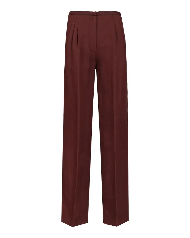 forte_forte linen straight-leg trousers - Rot Rot