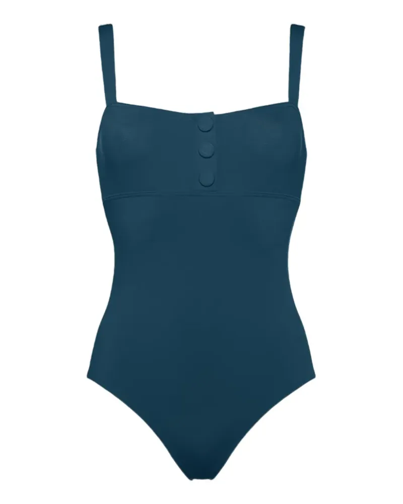 Eres Dahabiya button-detail square-neck swimsuit - Blau Blau