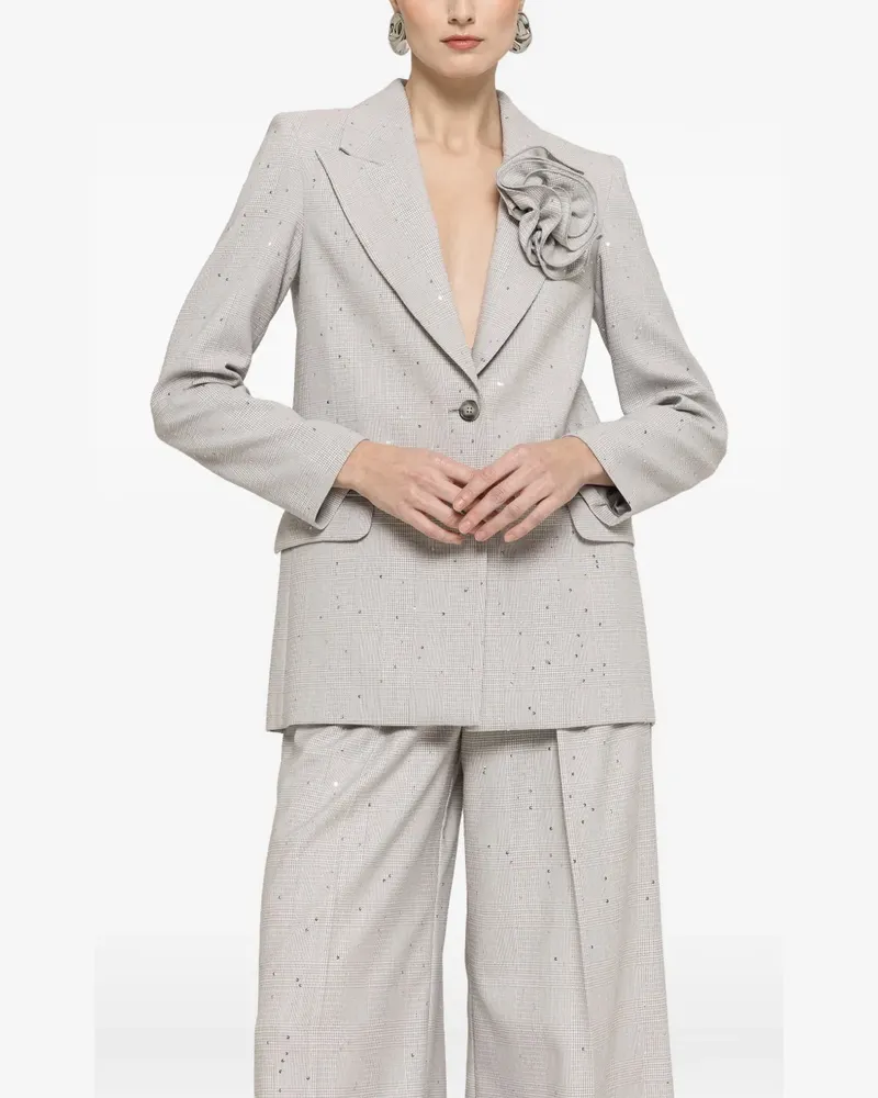 NISSA floral detail blazer - Grau Grau