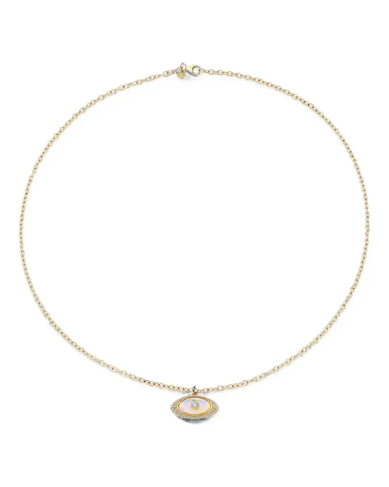Sydney Evan Evil Eye Halskette mit Opal - Gold Gold