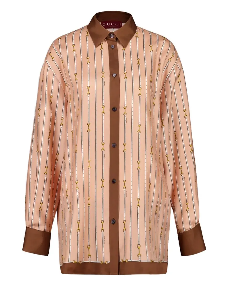 Gucci Horsebit Seidenhemd - Rosa Rosa