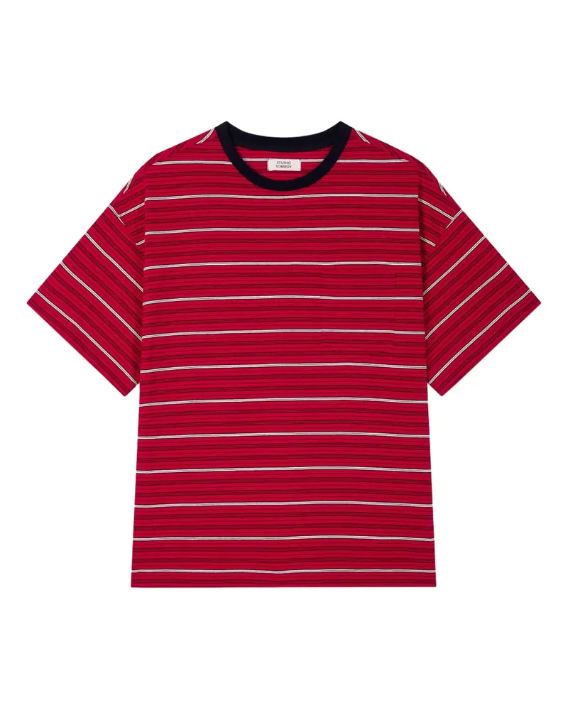 STUDIO TOMBOY T-Shirt mit Streifen - Rot Rot