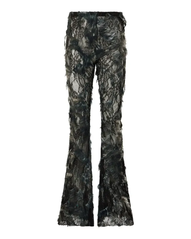 Roberto Cavalli Cropped-Jeans in Distressed-Optik - Schwarz Schwarz