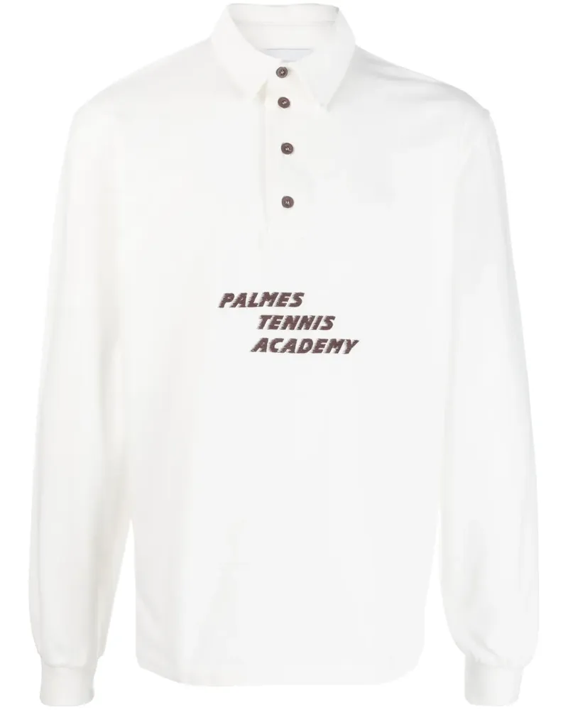 Palmes Sweatshirt mit Knopfleiste - Weiß Weiß