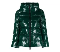 Gefütterte Jacke mit Glanzoptik - Grün