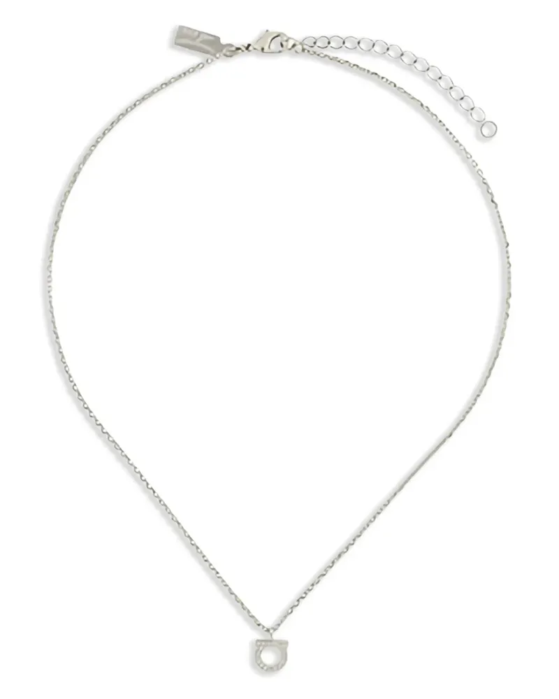 Ferragamo Halskette mit Gancio-Anhänger - Grau Grau