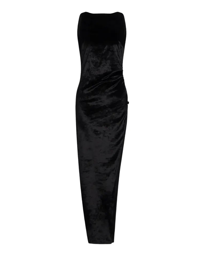 Dondup ruched ring-detail maxi dress - Schwarz Schwarz