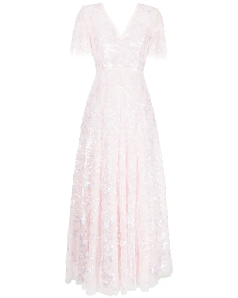 Needle & Thread Abendkleid mit Pailletten - Rosa Rosa