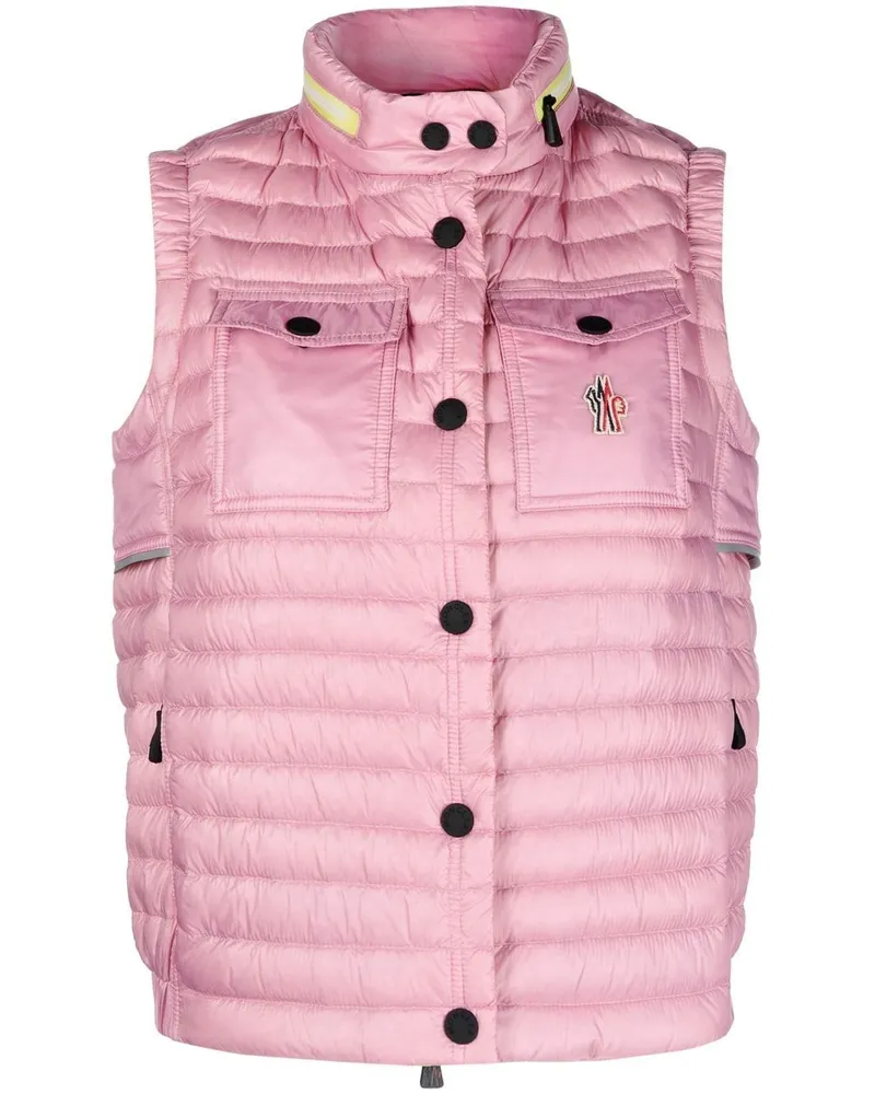 Moncler Gesteppte Daynamic Weste mit Finish Rosa