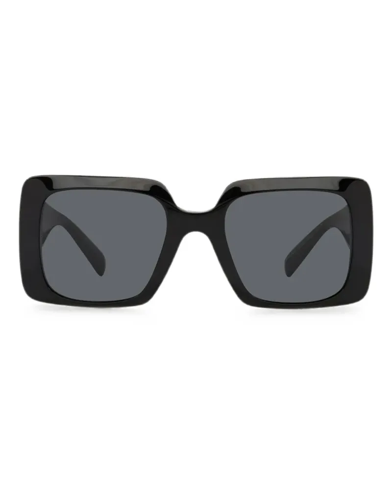 Versace Eckige Medusa Biggie Sonnenbrille - Schwarz Schwarz