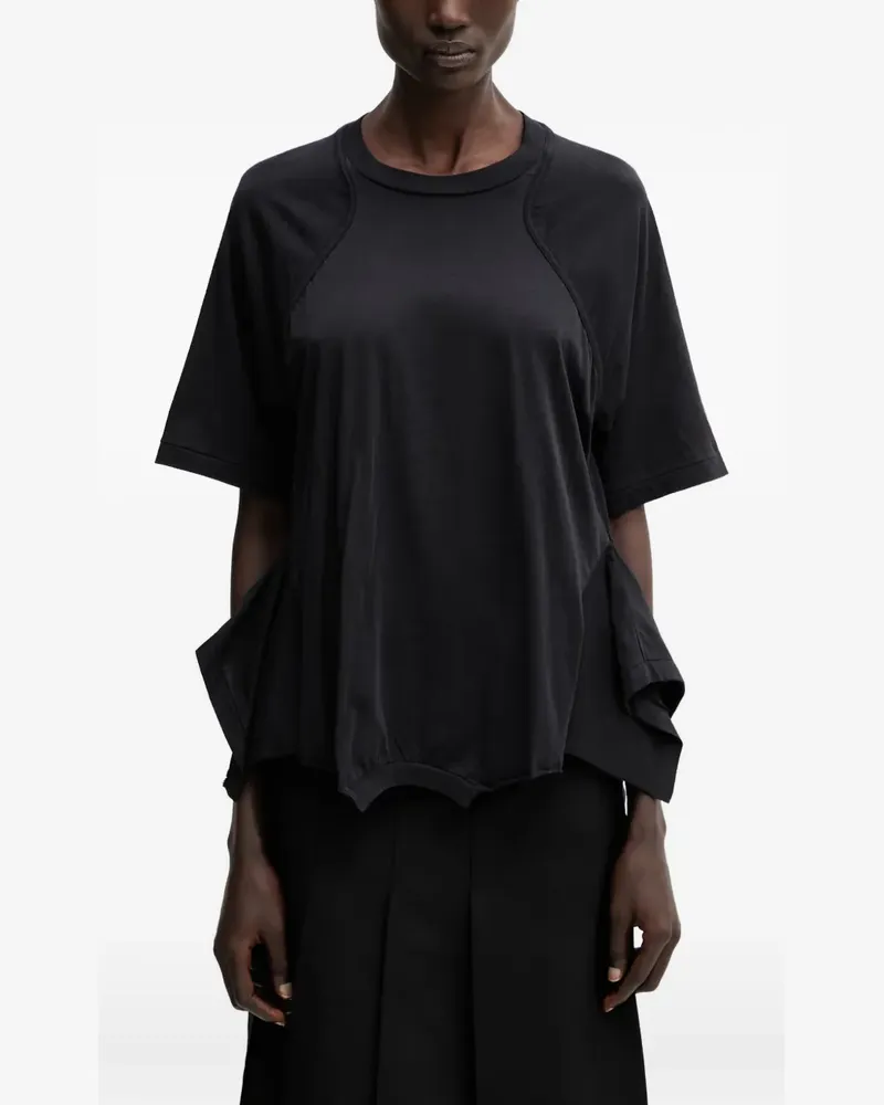 Undercover T-Shirt mit ungesäumten Kanten - Schwarz Schwarz