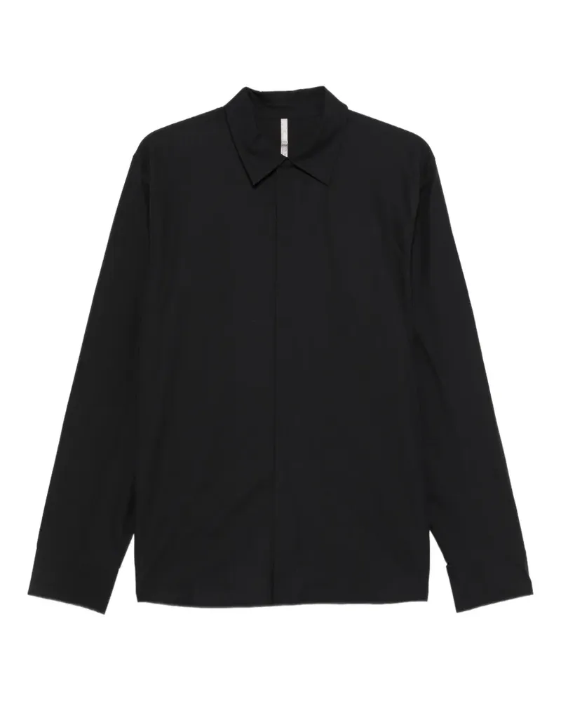 Arc'teryx concealed-front long-sleeve shirt - Schwarz Schwarz