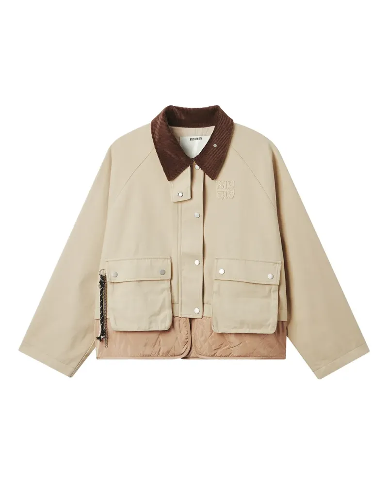 Musium Div. Jacke mit Cordkragen - Nude Nude