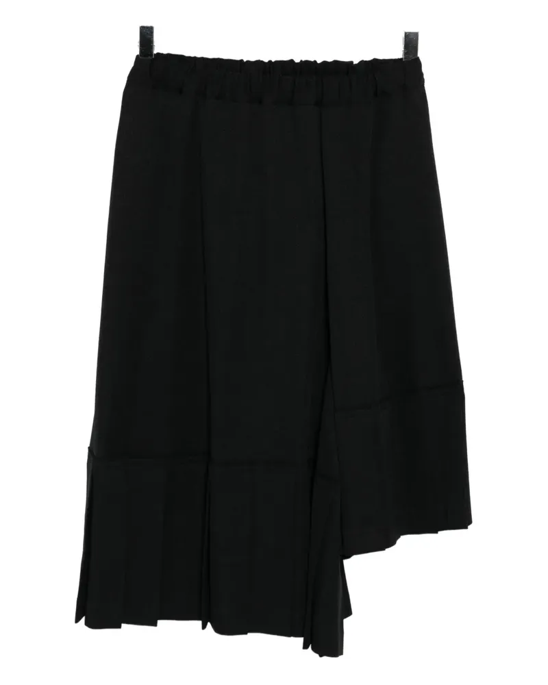 Comme des Garçons asymmetric pleated skirt - Schwarz Schwarz